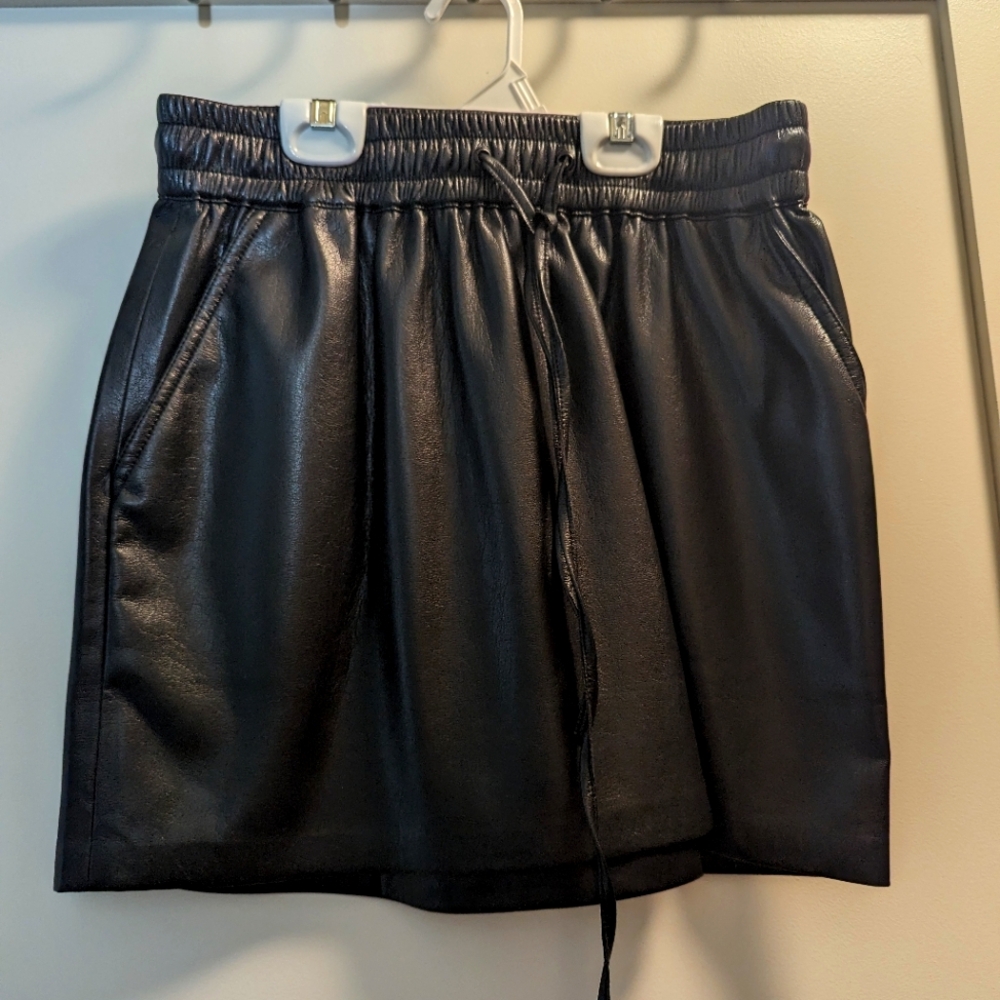 leather mini skirt